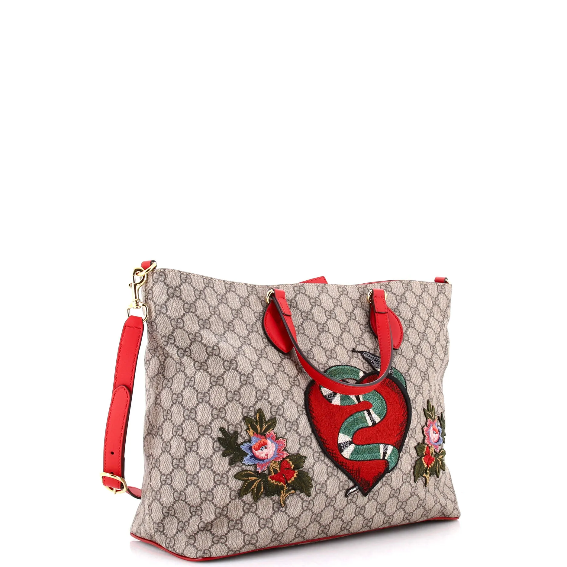 Pre-Loved Gucci Convertible Soft Tote Embroidered GG Coated Canvas Medium sold by Zulily product image thumbnail 2