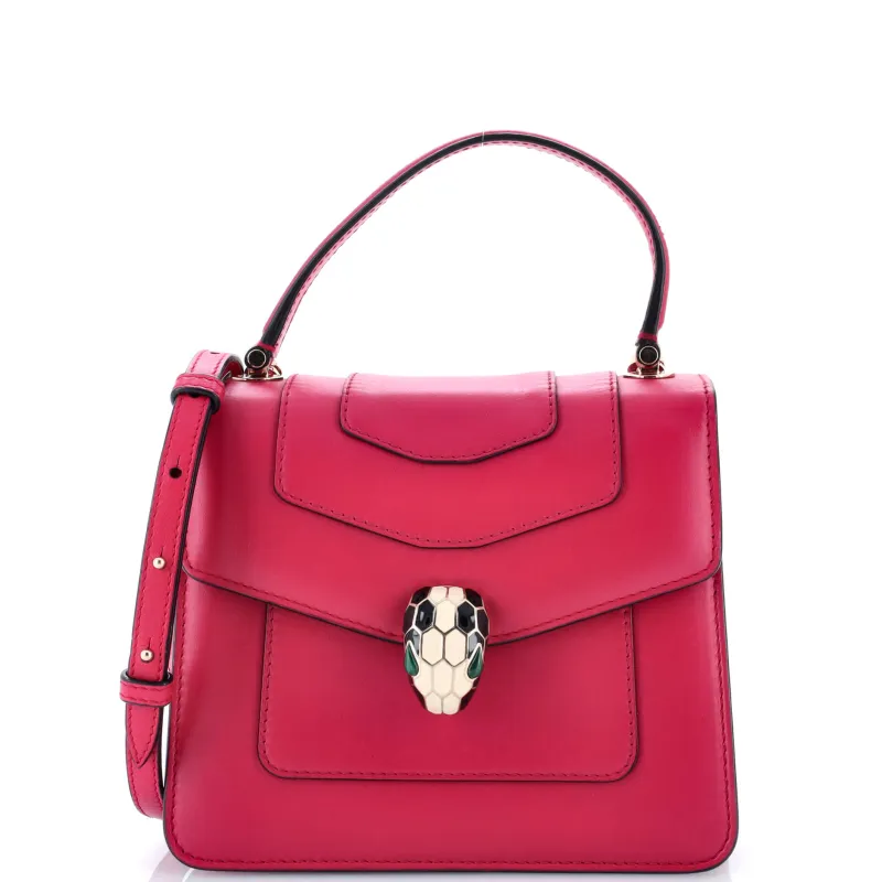 Pre-Loved Bvlgari Serpenti Forever Top Handle Bag Leather Small sold by Zulily