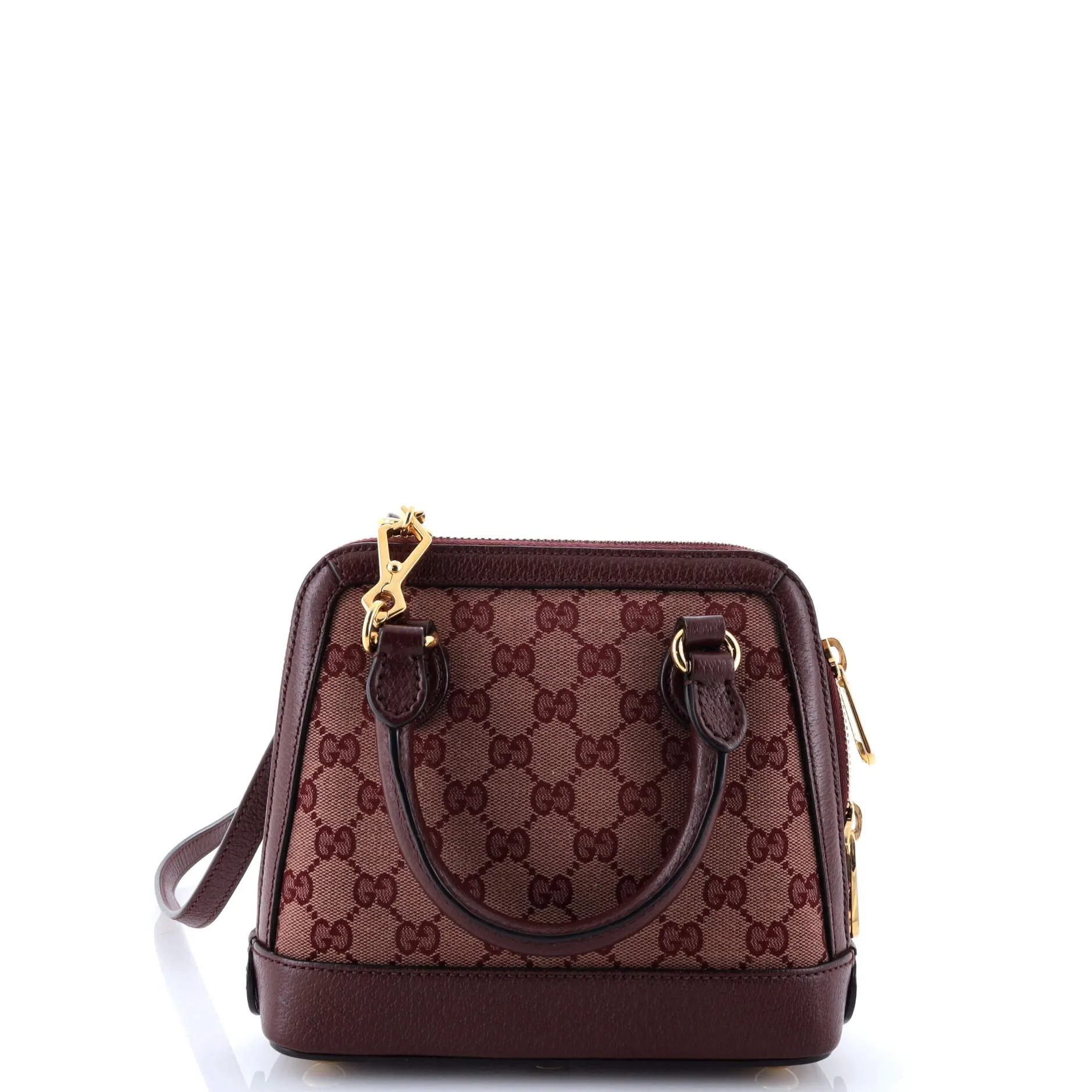 Pre-Loved Gucci Horsebit 1955 Top Handle Bag GG Canvas with Leather Mini sold by Zulily product image thumbnail 4