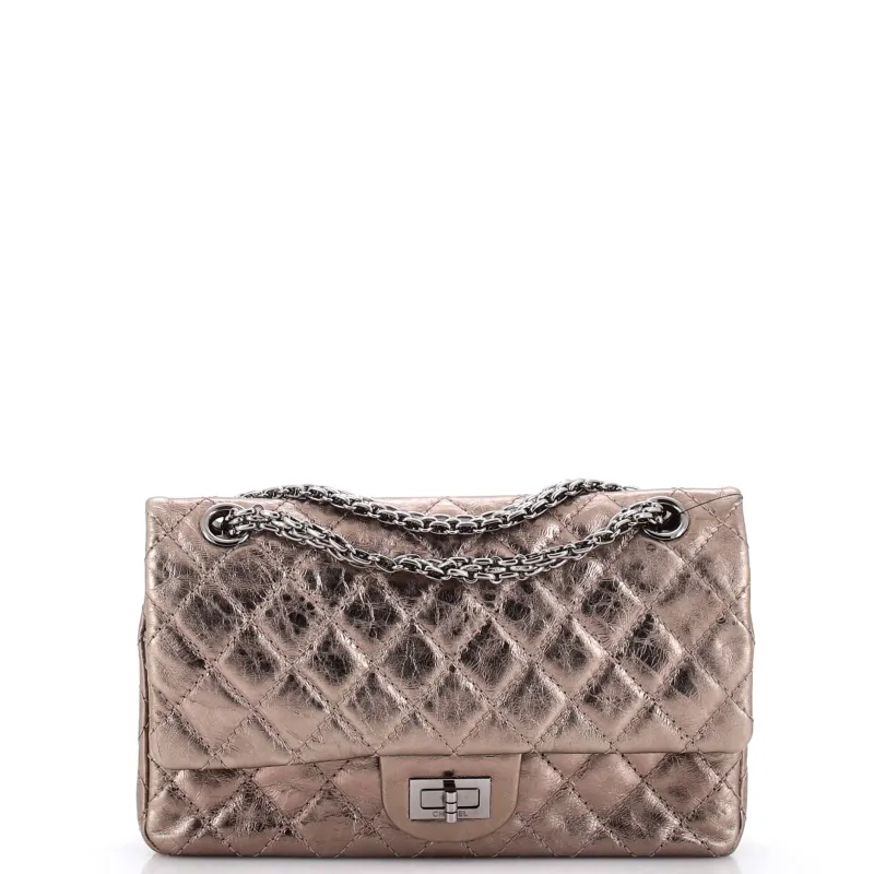 Pre-Loved Chanel Reissue 2.55 Flap Bag Quilted Metallic Aged Calfskin 225 sold by Zulily