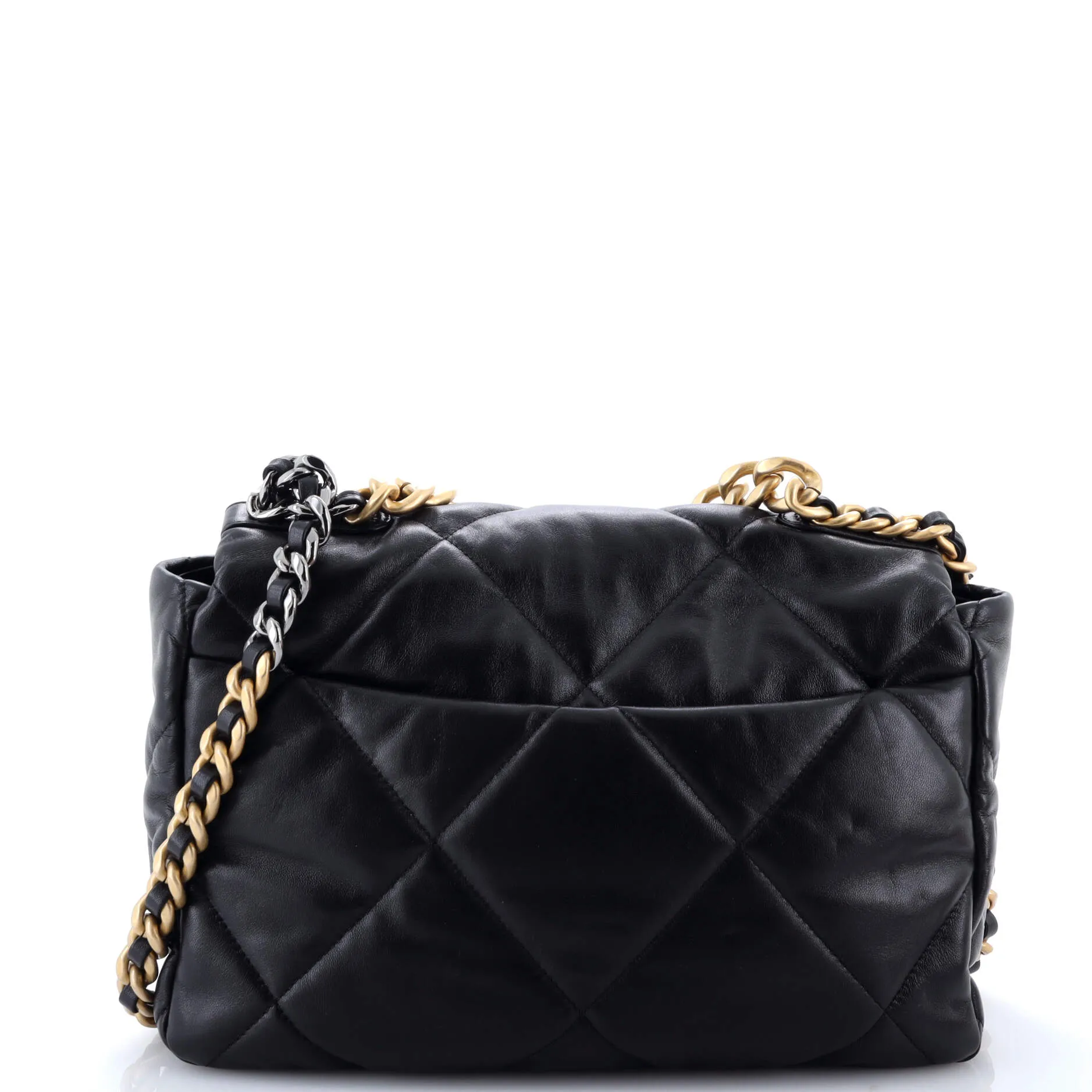 Pre-Loved Chanel 19 Flap Bag Quilted Leather Large sold by Zulily product image thumbnail 3