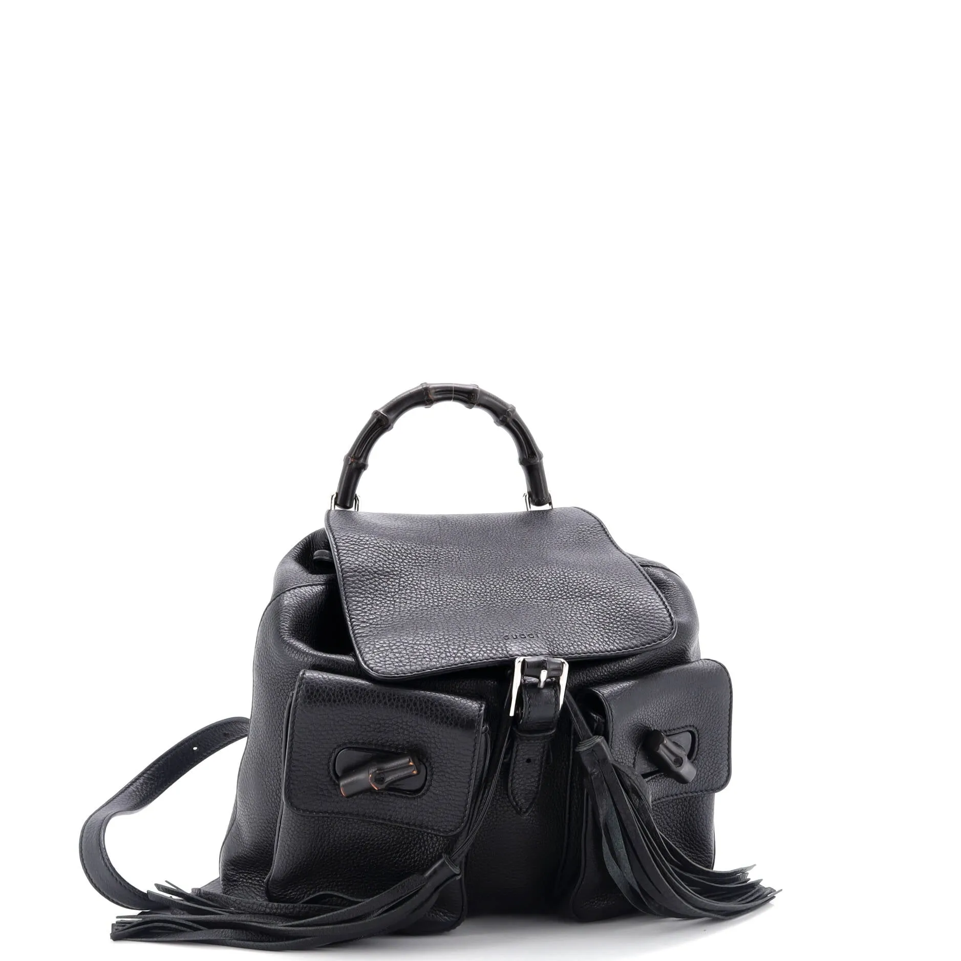 Pre-Loved Gucci Bamboo Tassel Backpack Leather Medium sold by Zulily product image thumbnail 2
