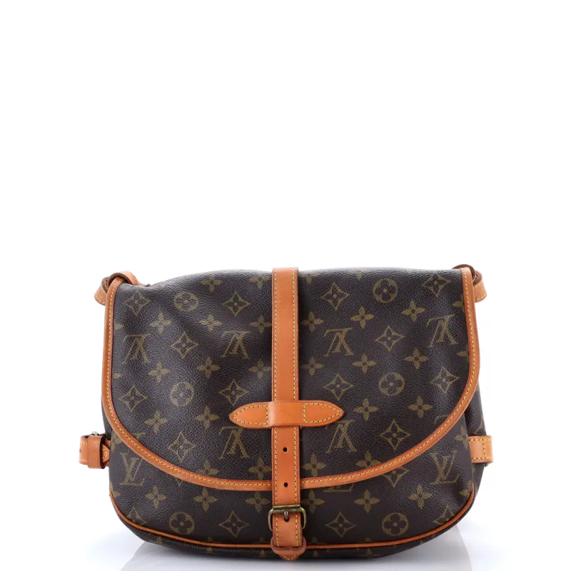 Pre-Loved Louis Vuitton Saumur Handbag Monogram Canvas 30 sold by Zulily