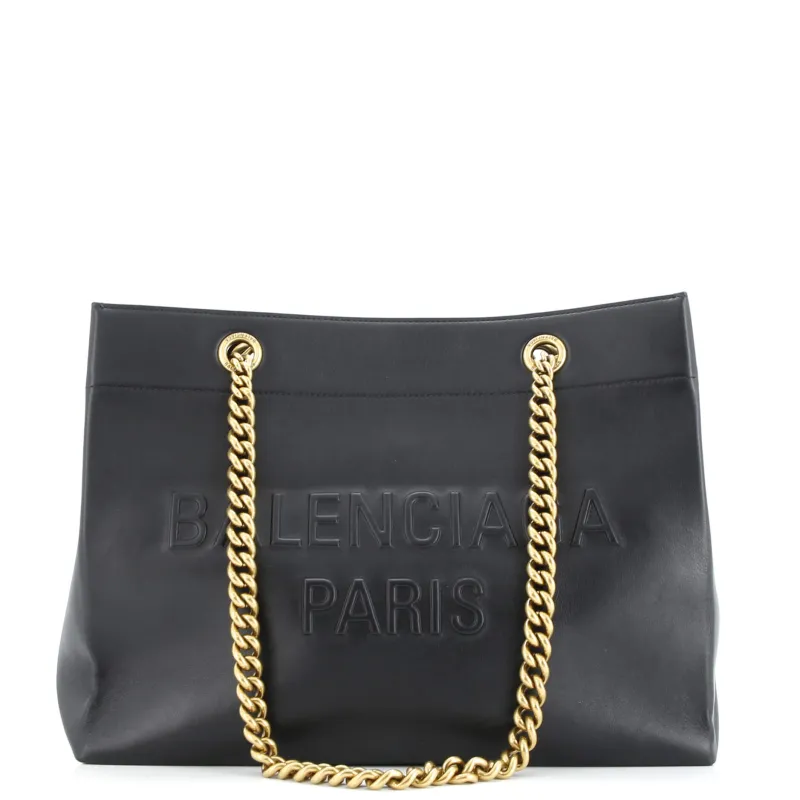 Pre-Loved Balenciaga Duty Free Chain Tote Leather Medium sold by Zulily
