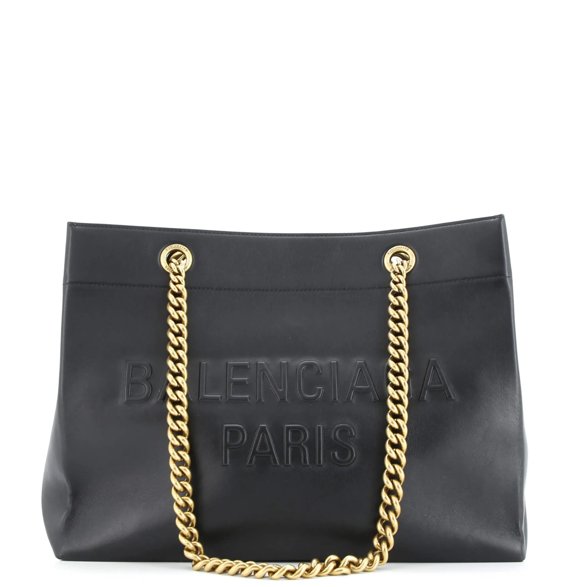 Pre-Loved Balenciaga Duty Free Chain Tote Leather Medium sold by Zulily