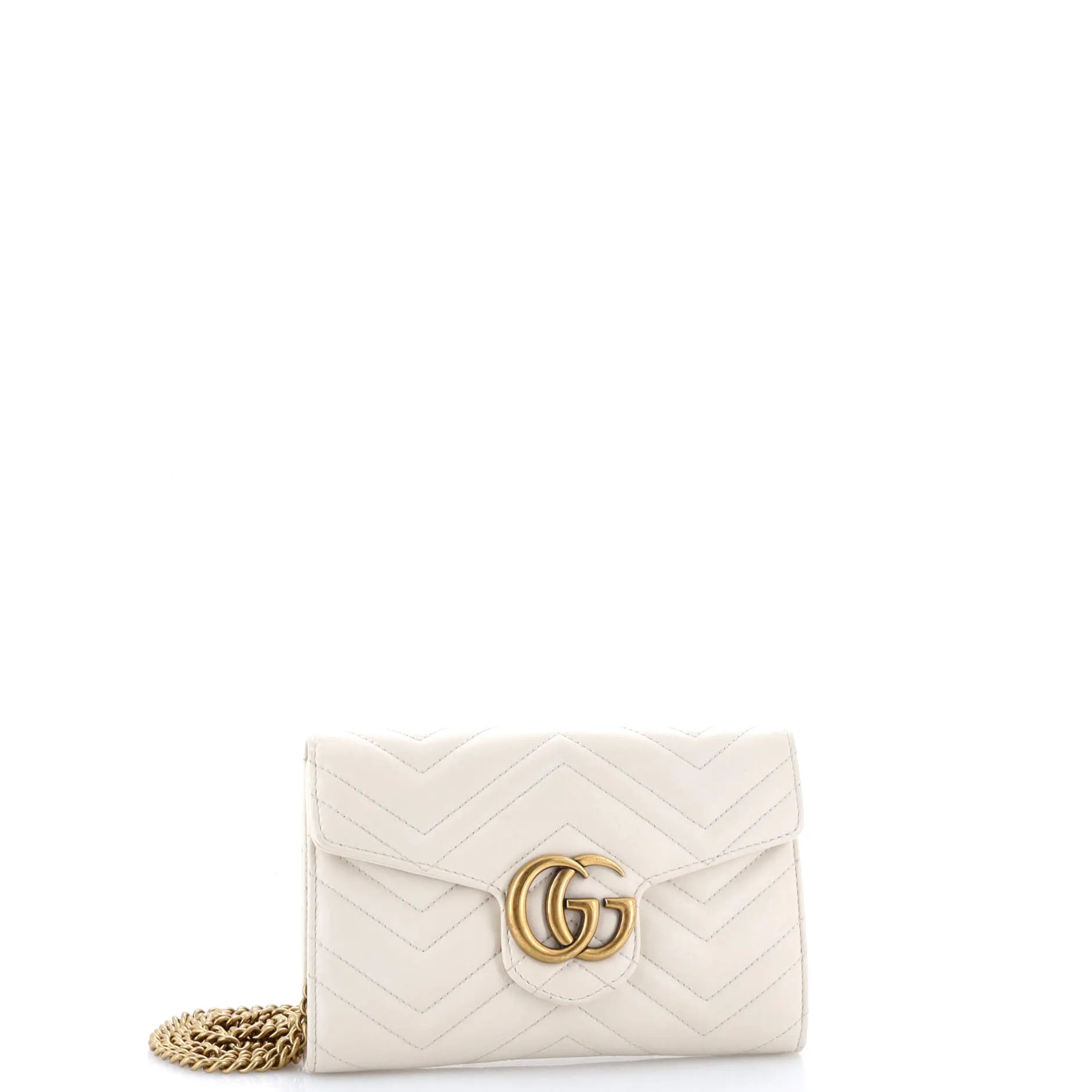 Pre-Loved Gucci GG Marmont Chain Wallet Matelasse Leather Mini sold by Zulily product image thumbnail 2