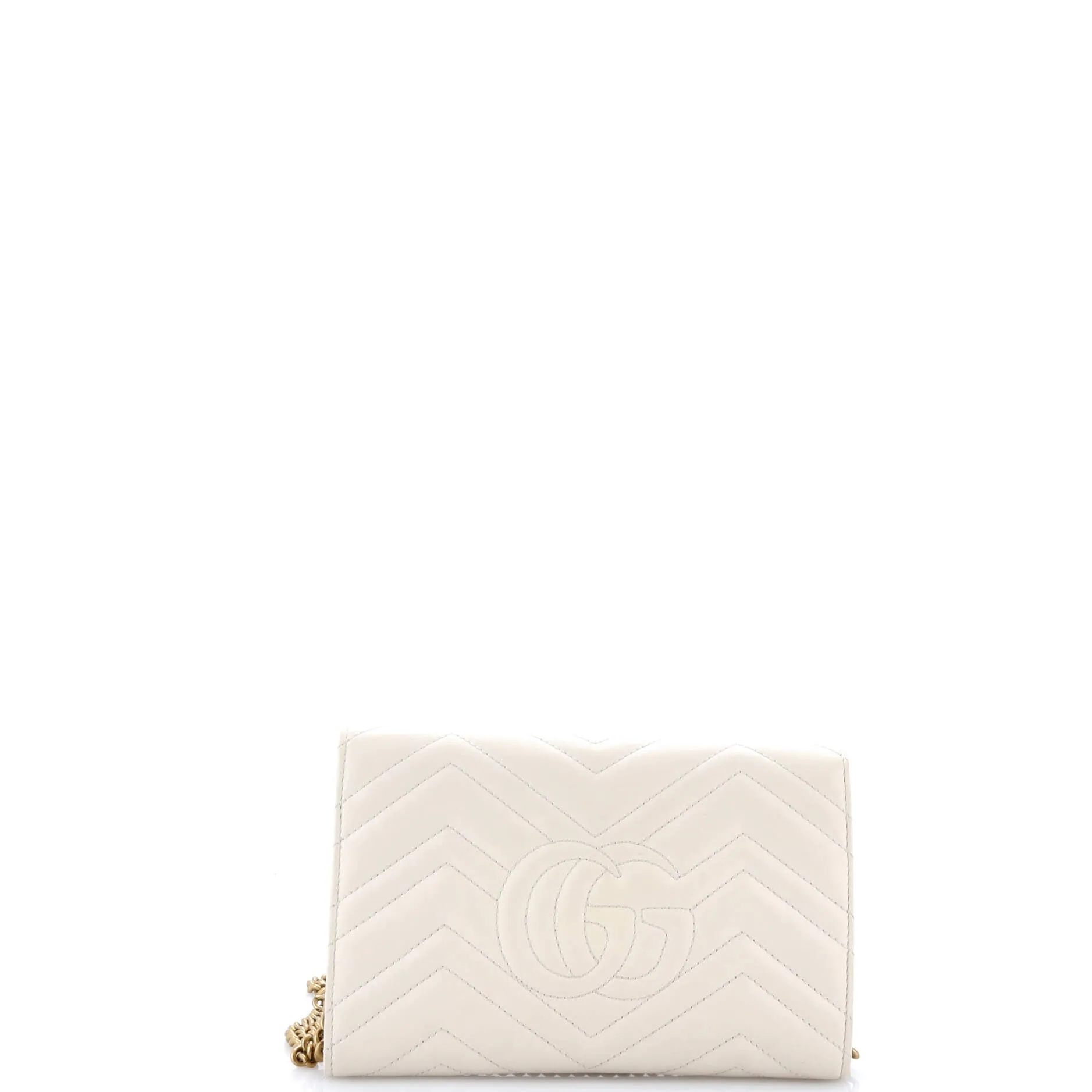 Pre-Loved Gucci GG Marmont Chain Wallet Matelasse Leather Mini sold by Zulily product image thumbnail 3