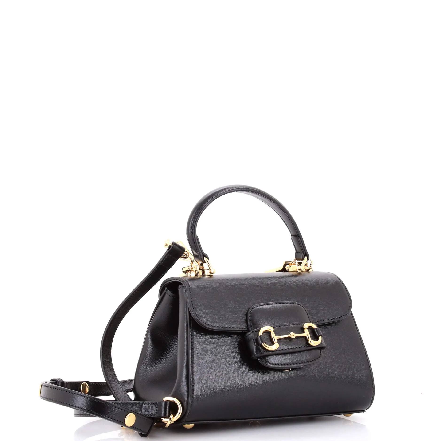 Pre-Loved Gucci Horsebit 1955 Top Handle Flap Bag Leather Mini sold by Zulily product image thumbnail 2