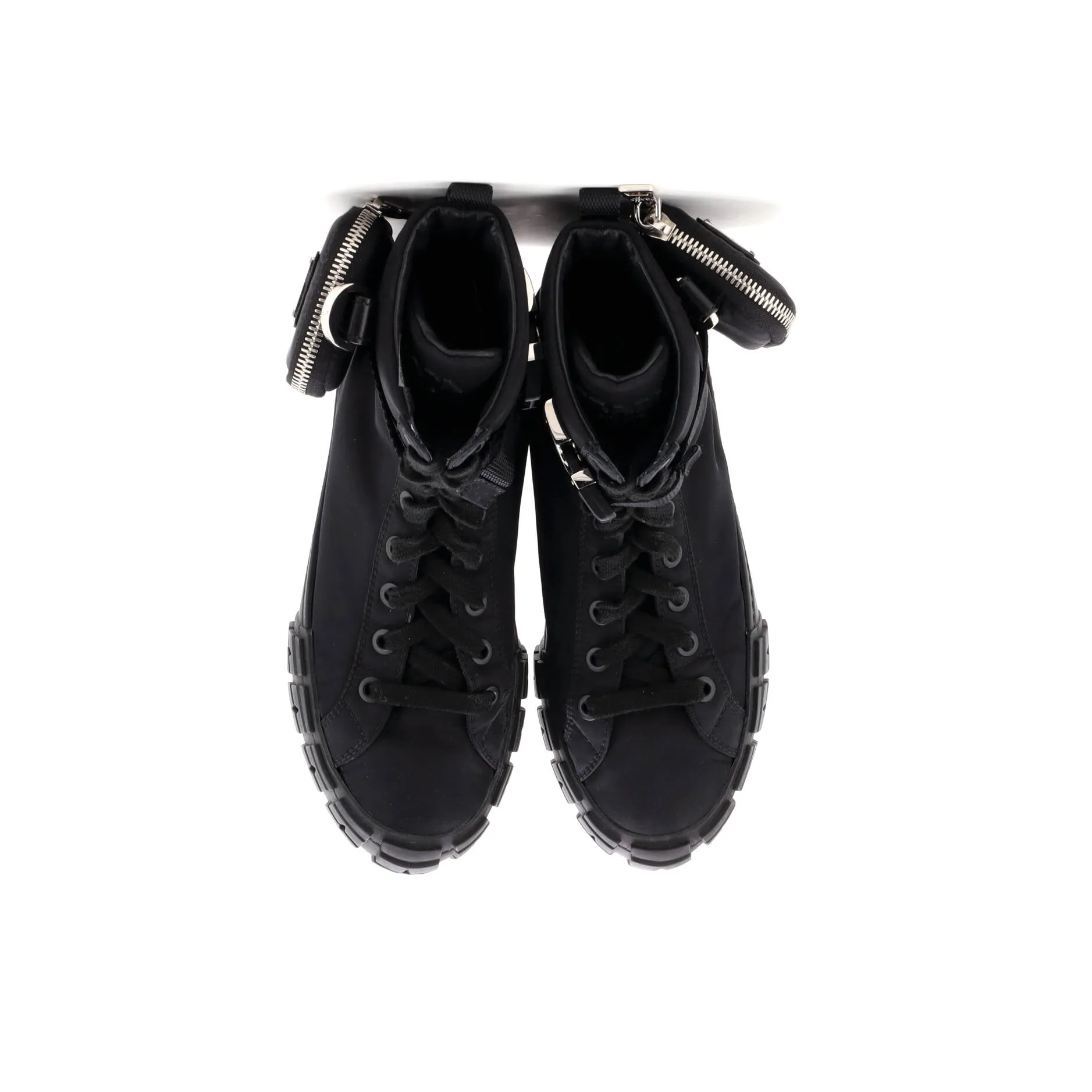 Pre-Loved Prada Wheel Cassetta Zip Pouch High-Top Sneakers Re-Nylon sold by Zulily product image thumbnail 2