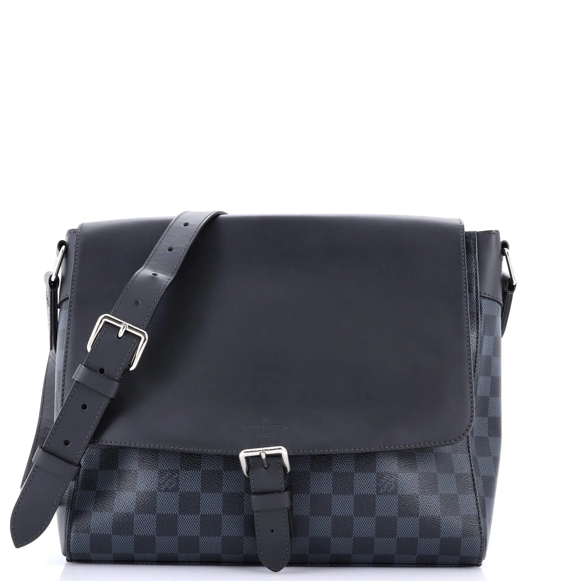 Pre-Loved Louis Vuitton Newport Messenger Damier Cobalt MM sold by Zulily