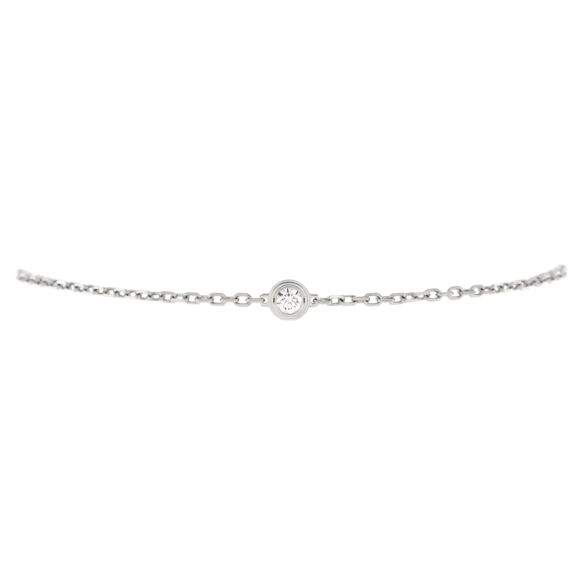 Pre-Loved Cartier D'Amour Bracelet 18K White Gold and Diamond Small sold by Zulily