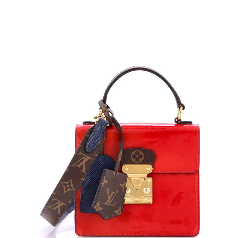 Pre-Loved Louis Vuitton Spring Street NM Handbag Monogram Vernis with Monogram Canvas and Epi Leather sold by Zulily