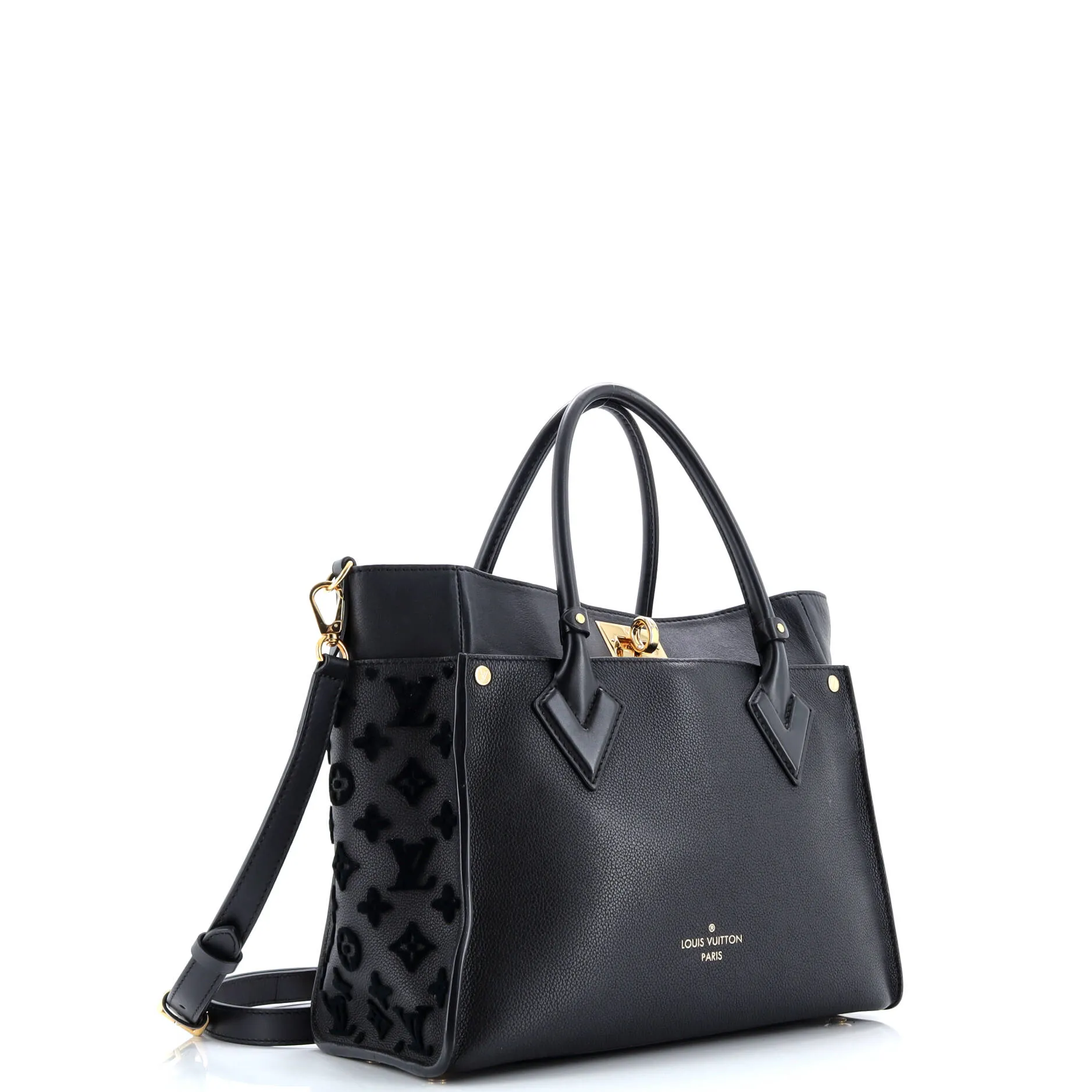 Pre-Loved Louis Vuitton On My Side Tote Monogram Tuffetage Leather MM sold by Zulily product image thumbnail 2