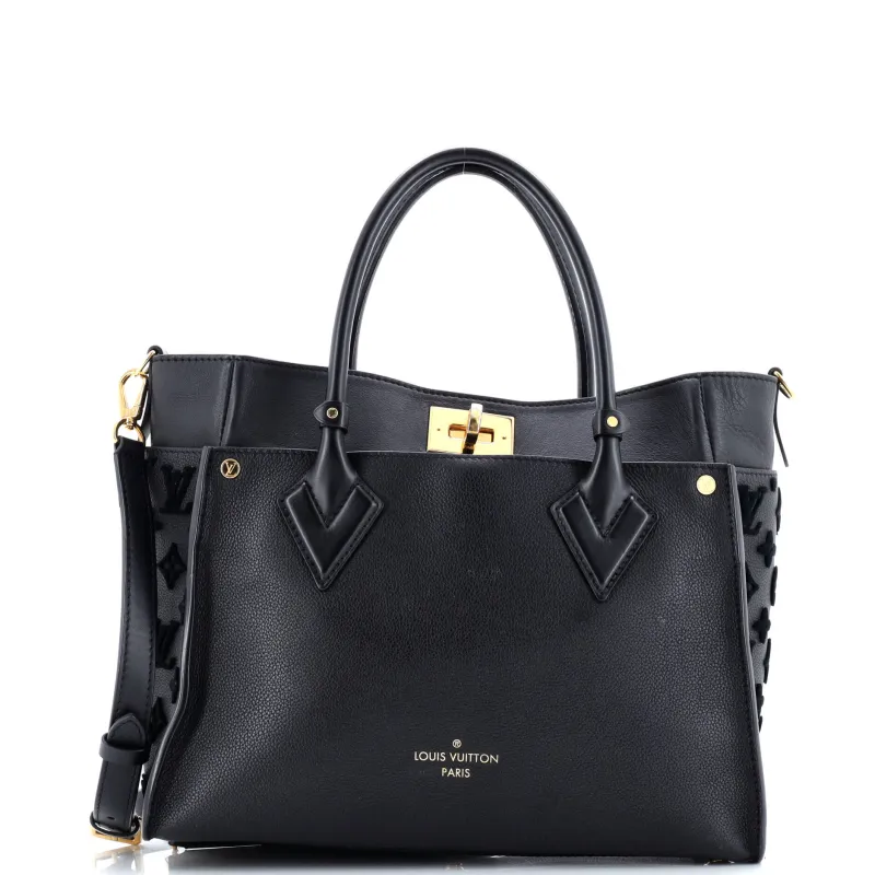 Pre-Loved Louis Vuitton On My Side Tote Monogram Tuffetage Leather MM sold by Zulily