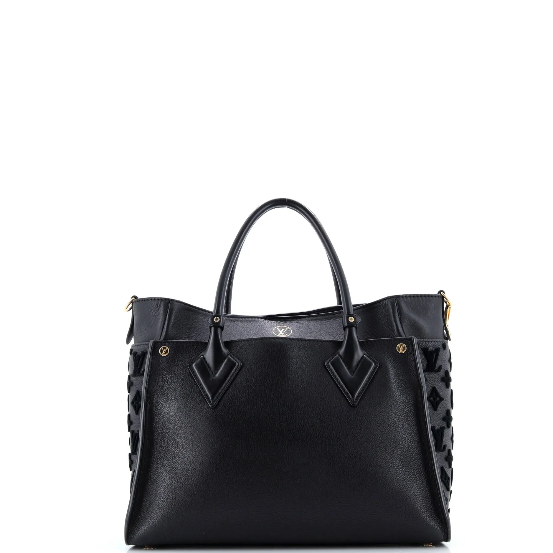 Pre-Loved Louis Vuitton On My Side Tote Monogram Tuffetage Leather MM sold by Zulily product image thumbnail 3