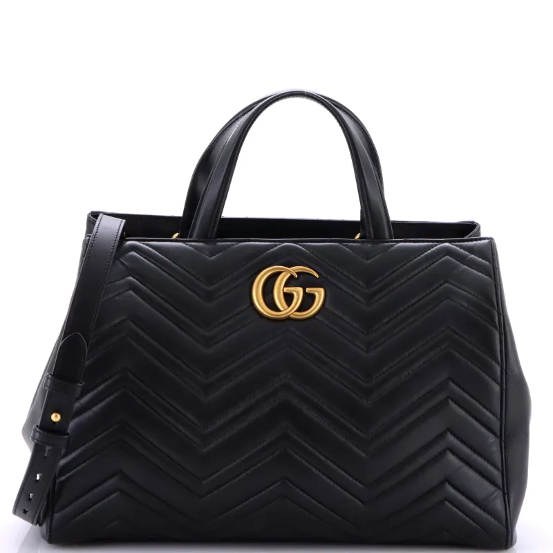 Pre-Loved Gucci GG Marmont Tote Matelasse Leather Medium sold by Zulily