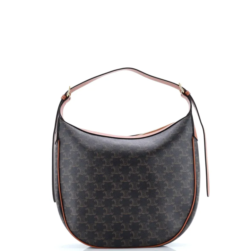 Pre-Loved Celine Heloise Bag Triomphe Coated Canvas Medium sold by Zulily