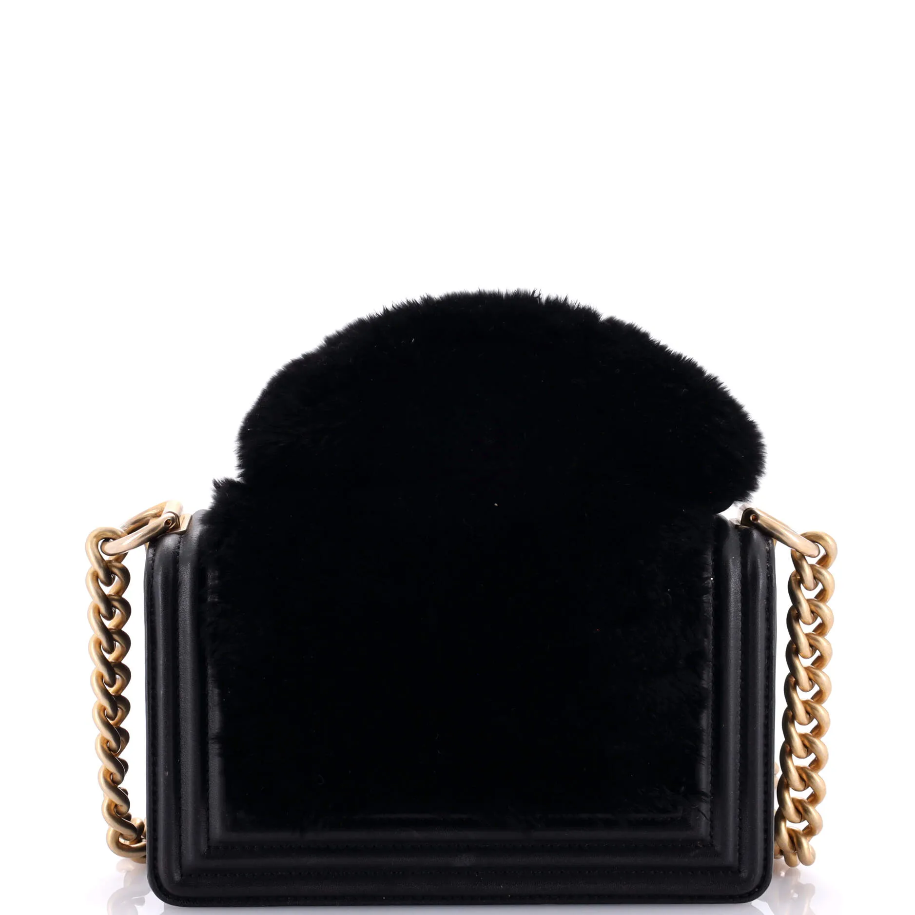 Pre-Loved Chanel Top Handle Boy Flap Bag Fur Small sold by Zulily product image thumbnail 2