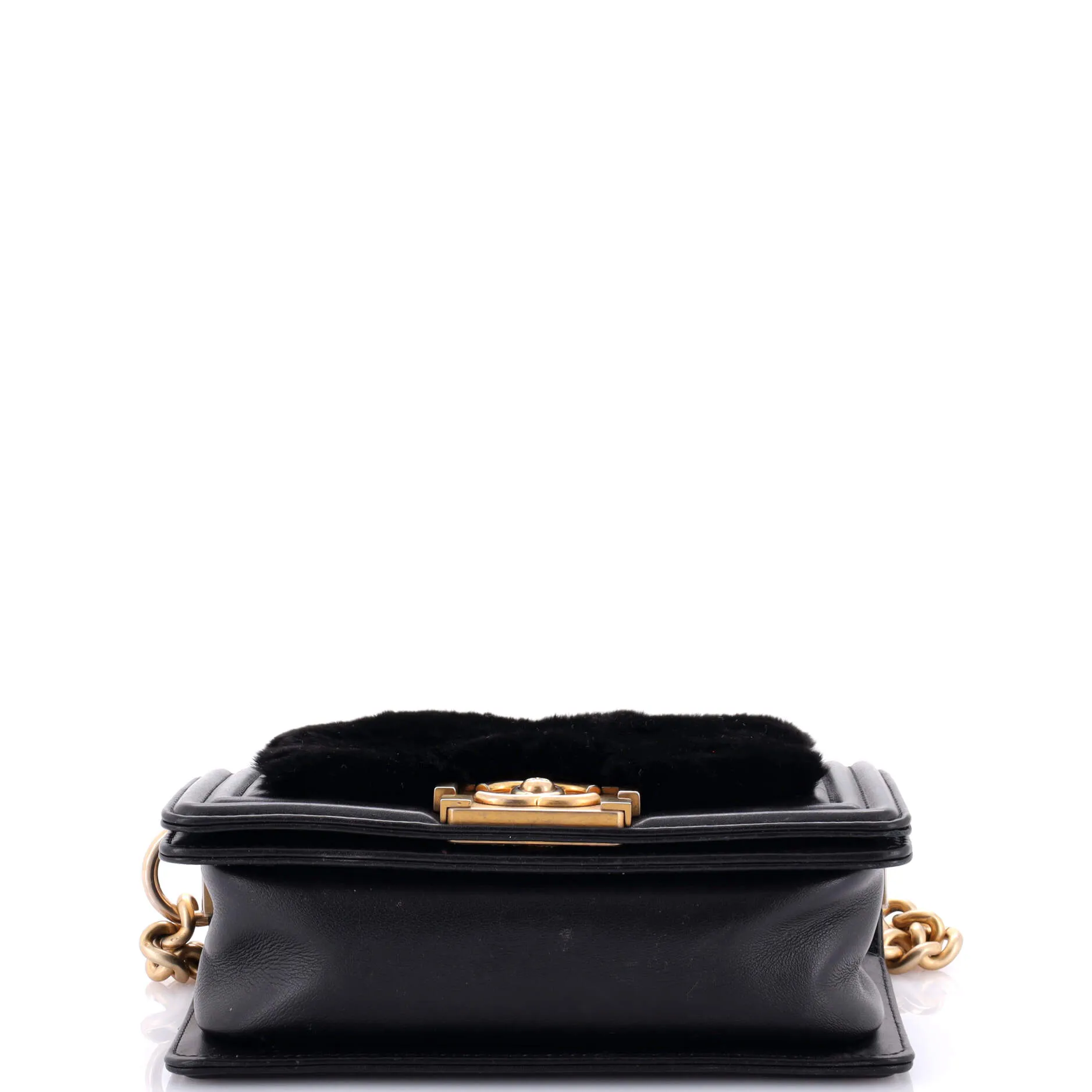 Pre-Loved Chanel Top Handle Boy Flap Bag Fur Small sold by Zulily product image thumbnail 3