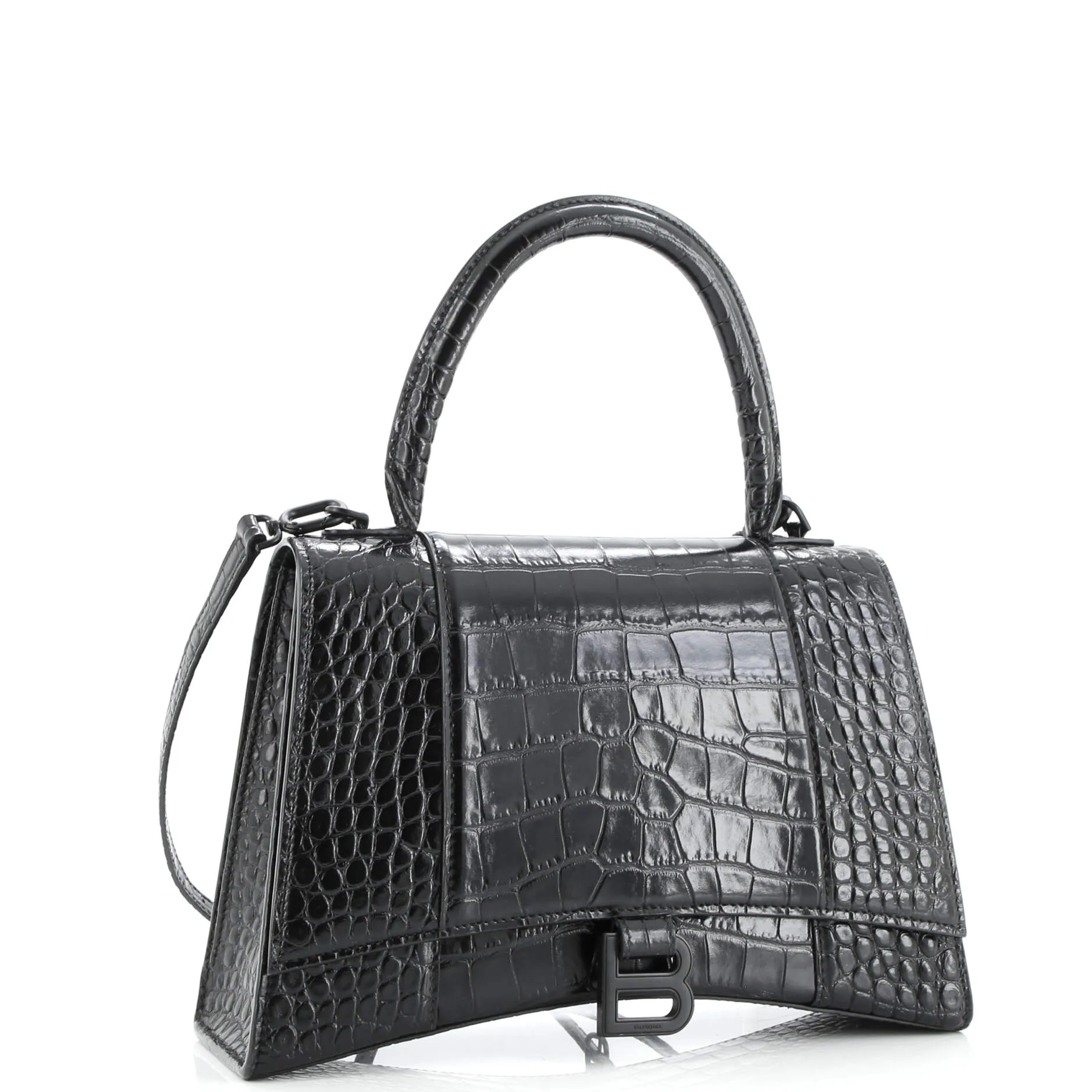Pre-Loved Balenciaga Hourglass Top Handle Bag Crocodile Embossed Leather Medium sold by Zulily product image thumbnail 2
