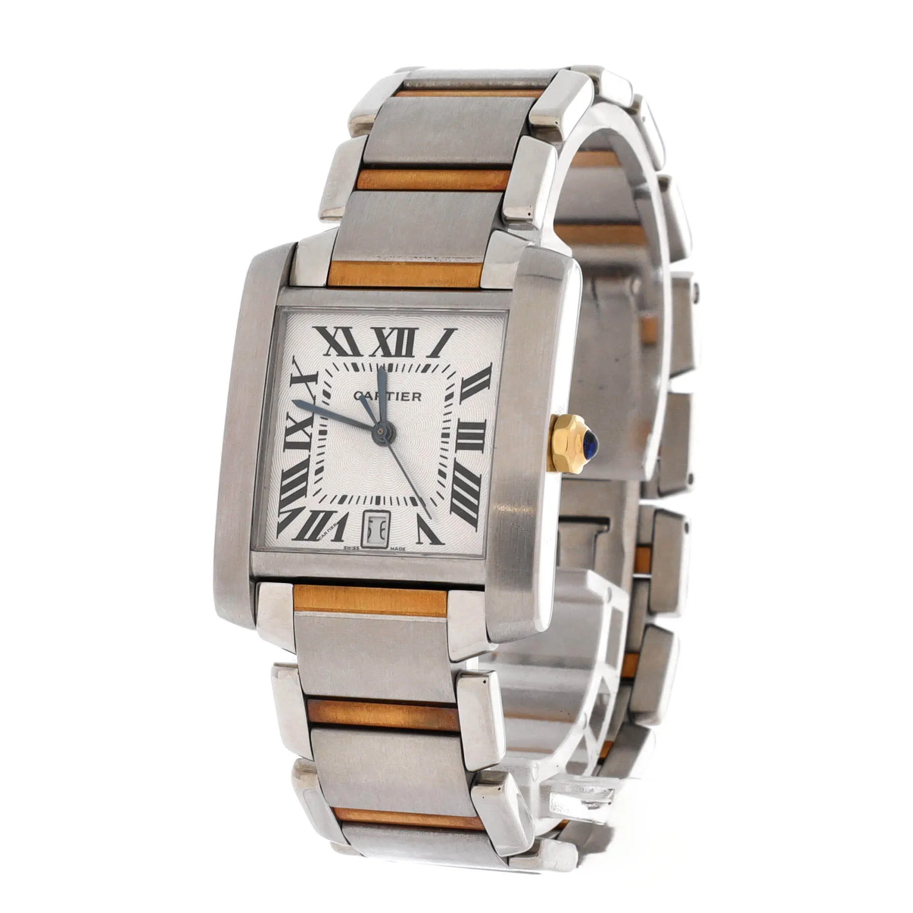 Pre-Loved Cartier Tank Francaise Automatic Watch Stainless Steel and Yellow Gold 28 sold by Zulily product image thumbnail 2