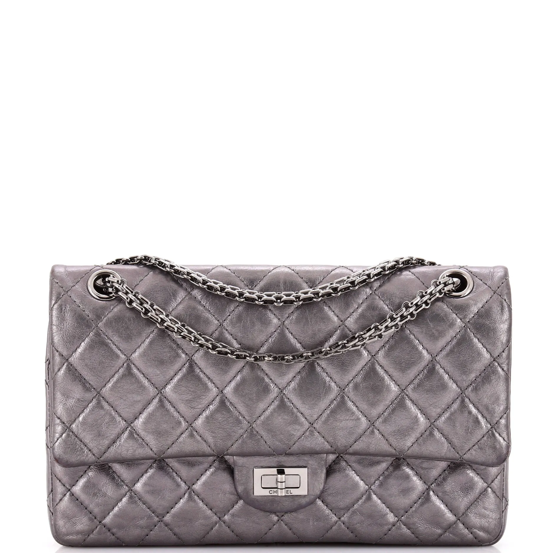 Pre-Loved Chanel Reissue 2.55 Flap Bag Quilted Metallic Aged Calfskin 226 sold by Zulily