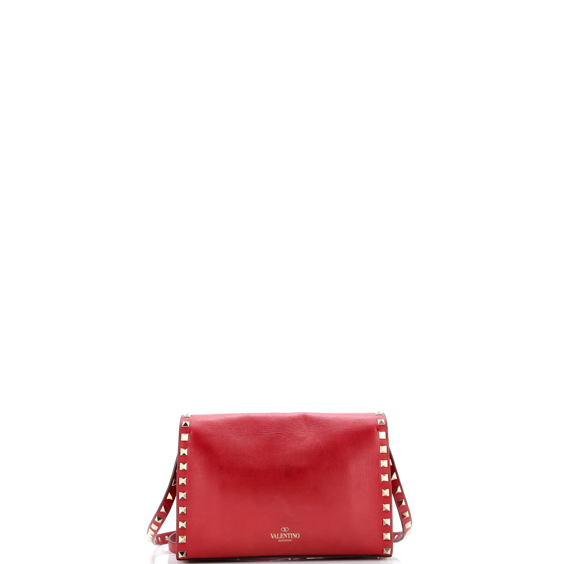 Pre-Loved Valentino Rockstud Flip Lock Flap Bag Leather Medium sold by Zulily product image thumbnail 3