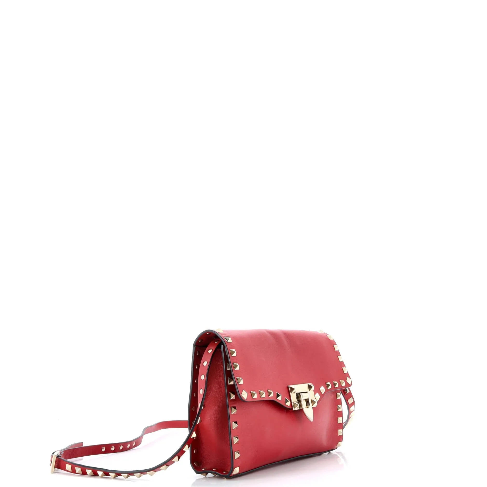 Pre-Loved Valentino Rockstud Flip Lock Flap Bag Leather Medium sold by Zulily product image thumbnail 2