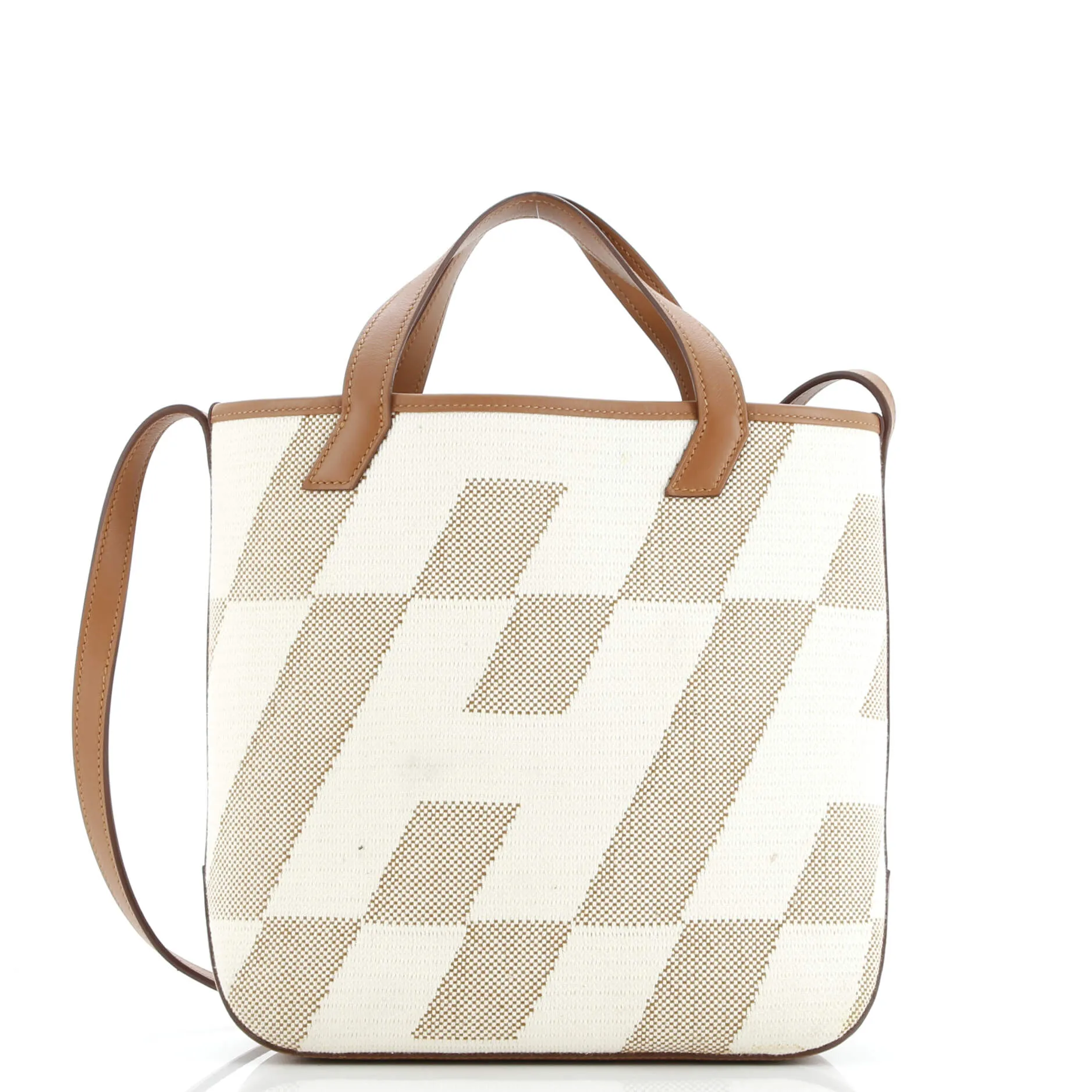 Pre-Loved Hermes Cabas H en Biais Tote Canvas with Leather 27 sold by Zulily