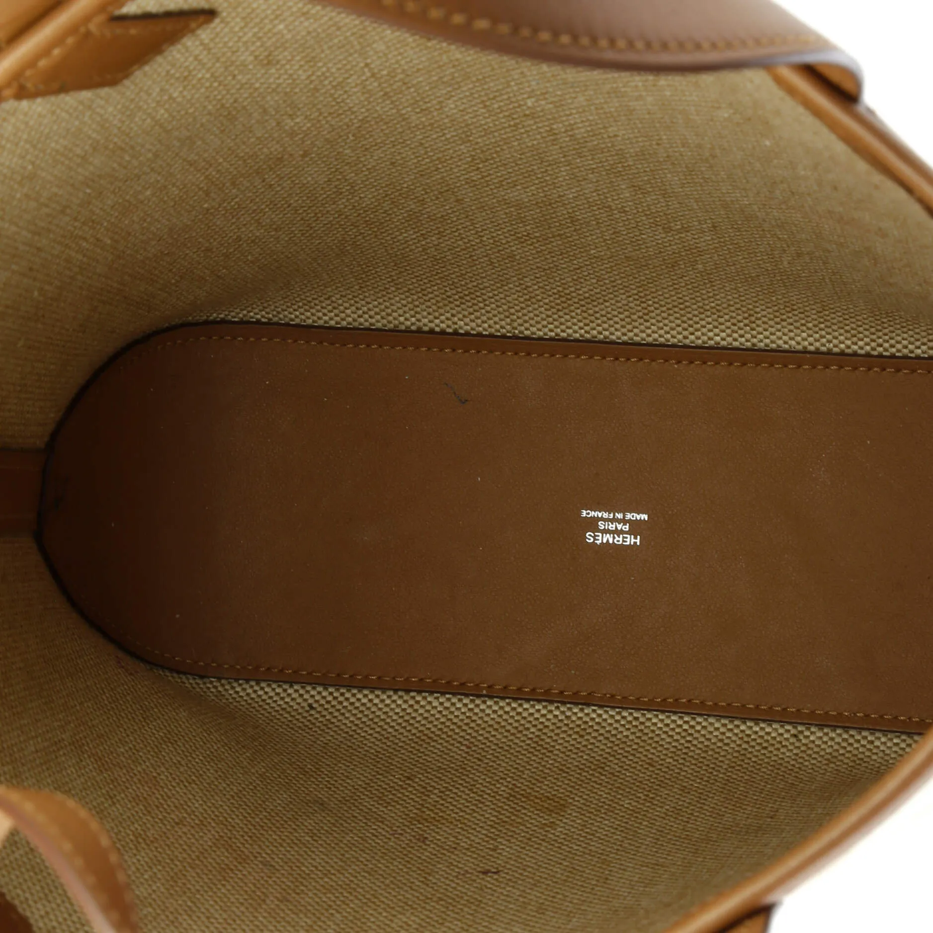 Pre-Loved Hermes Cabas H en Biais Tote Canvas with Leather 27 sold by Zulily product image thumbnail 5