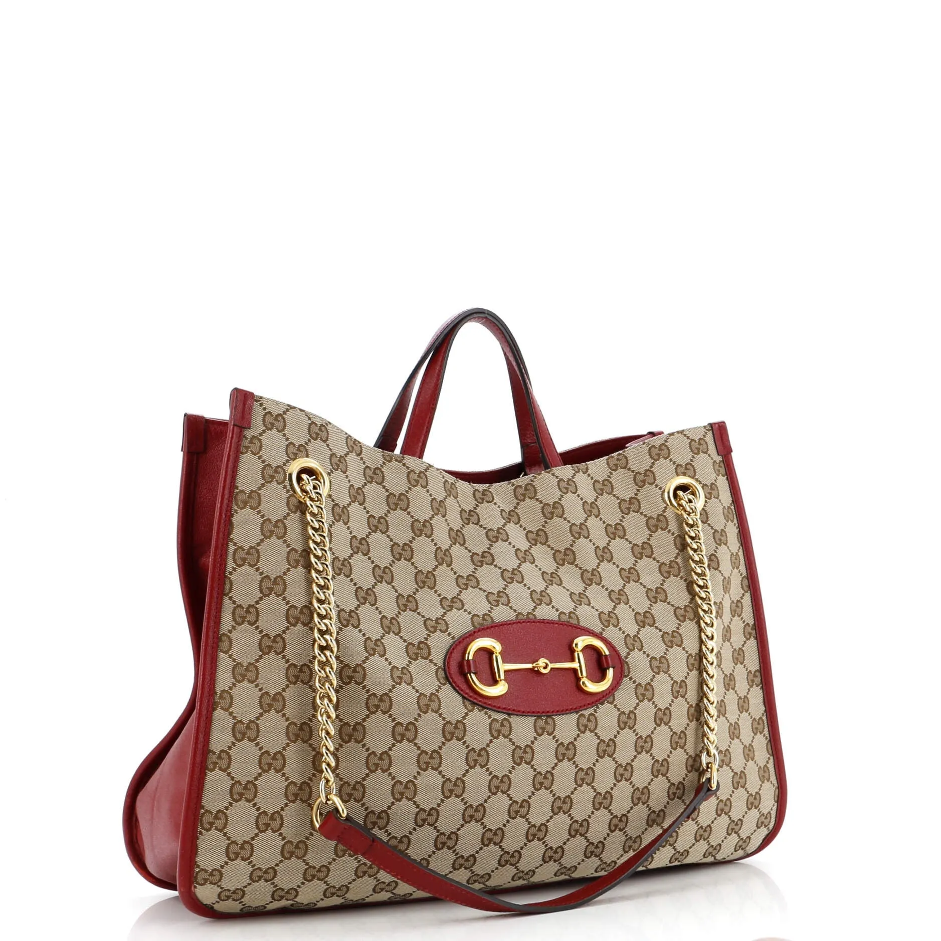 Pre-Loved Gucci Horsebit 1955 Chain Tote GG Canvas Large sold by Zulily product image thumbnail 2