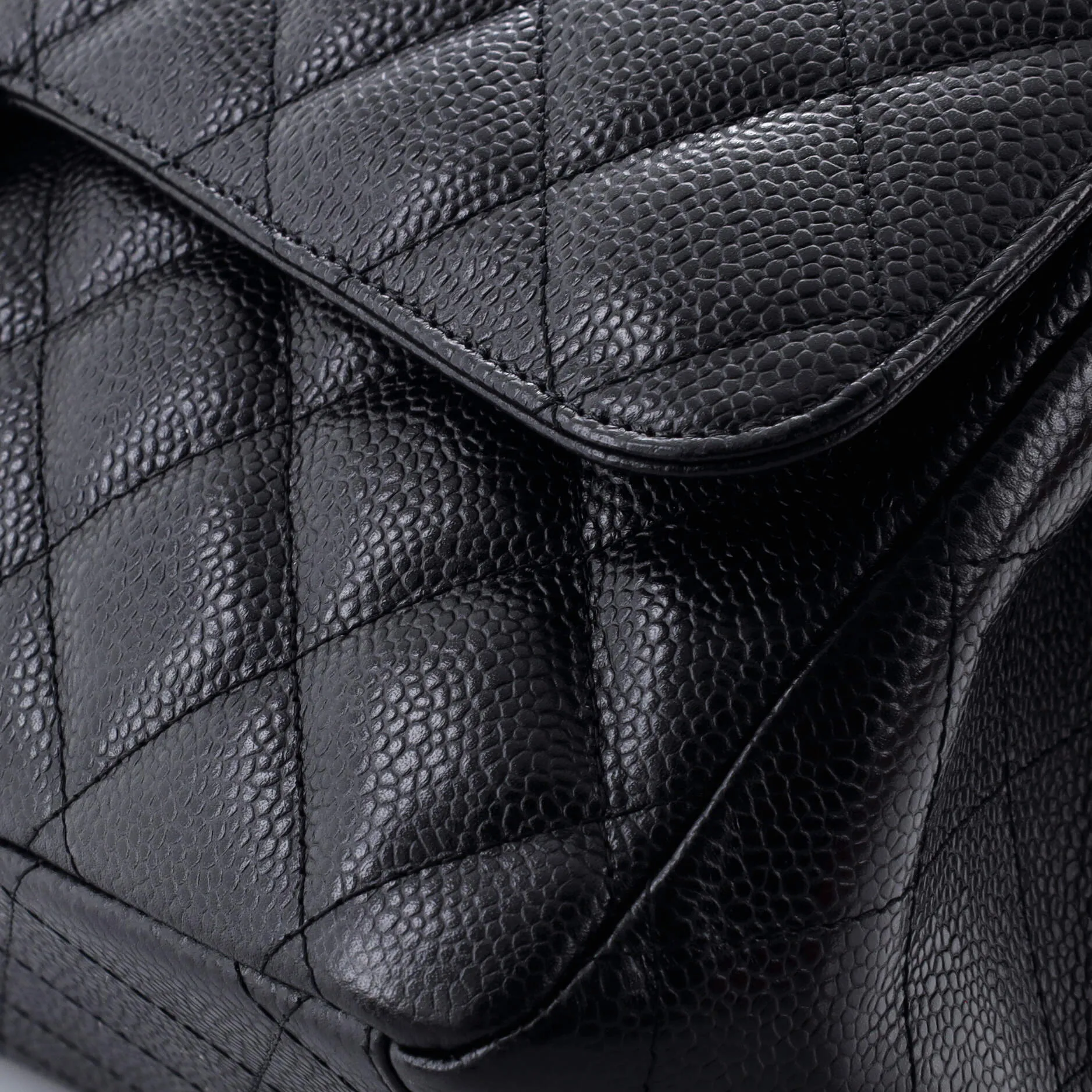 Pre-Loved Chanel Classic Double Flap Bag Quilted Caviar Maxi sold by Zulily product image thumbnail 5