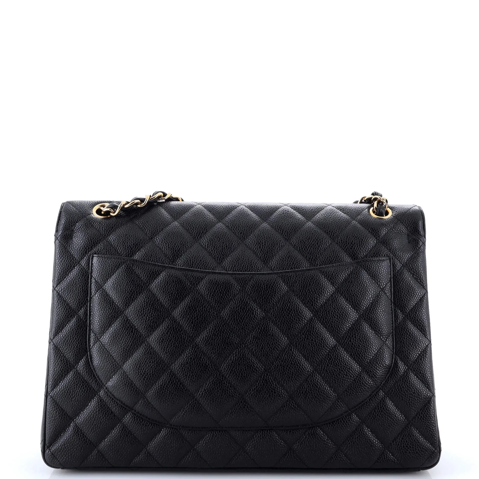 Pre-Loved Chanel Classic Double Flap Bag Quilted Caviar Maxi sold by Zulily product image thumbnail 3
