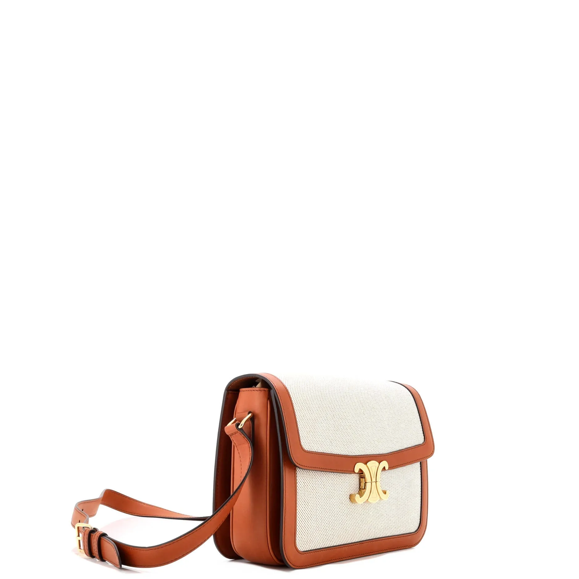 Pre-Loved Celine Triomphe Shoulder Bag Canvas with Leather Medium sold by Zulily product image thumbnail 2
