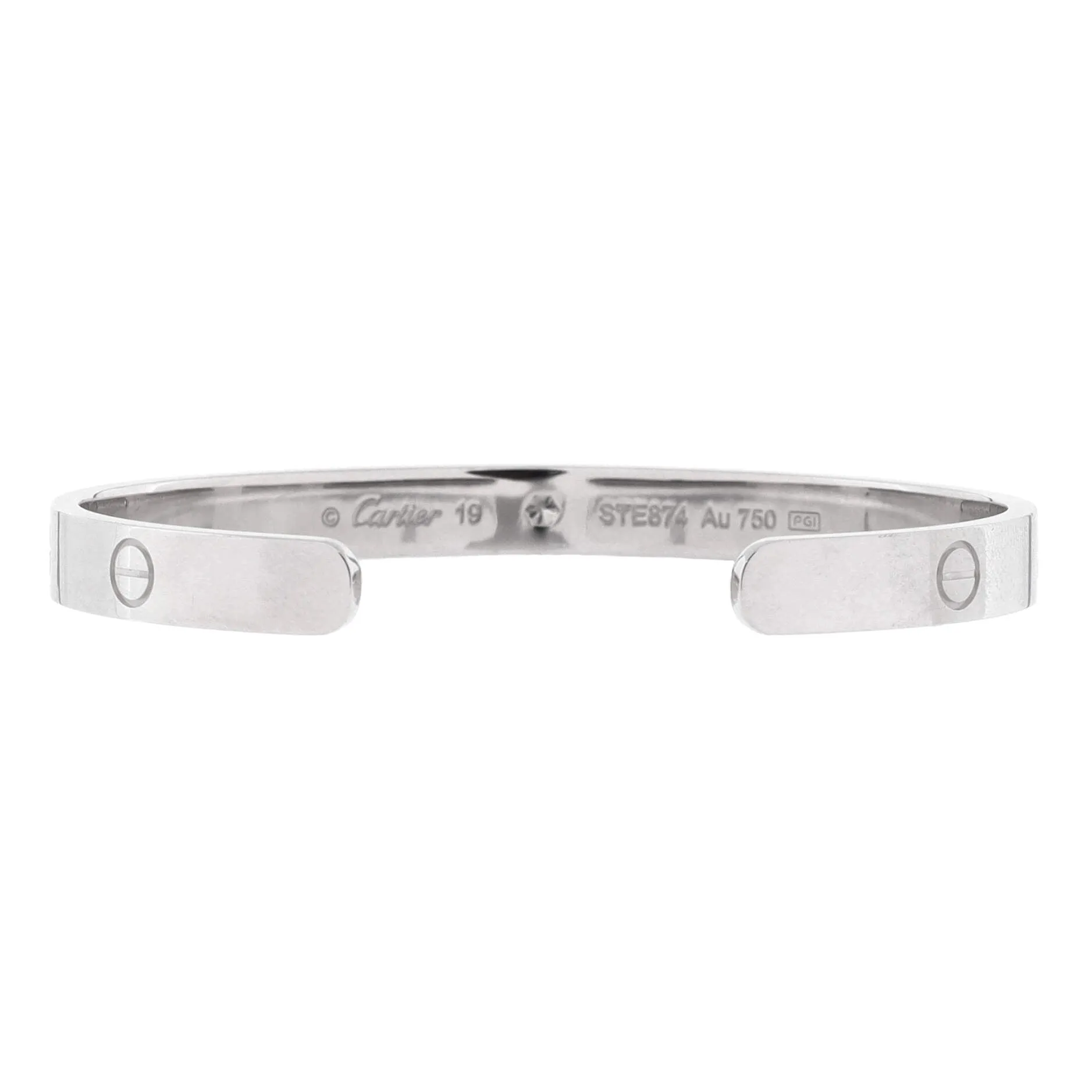 Pre-Loved Cartier Love 1 Diamond Cuff Bracelet 18K White Gold with Diamond sold by Zulily product image thumbnail 3