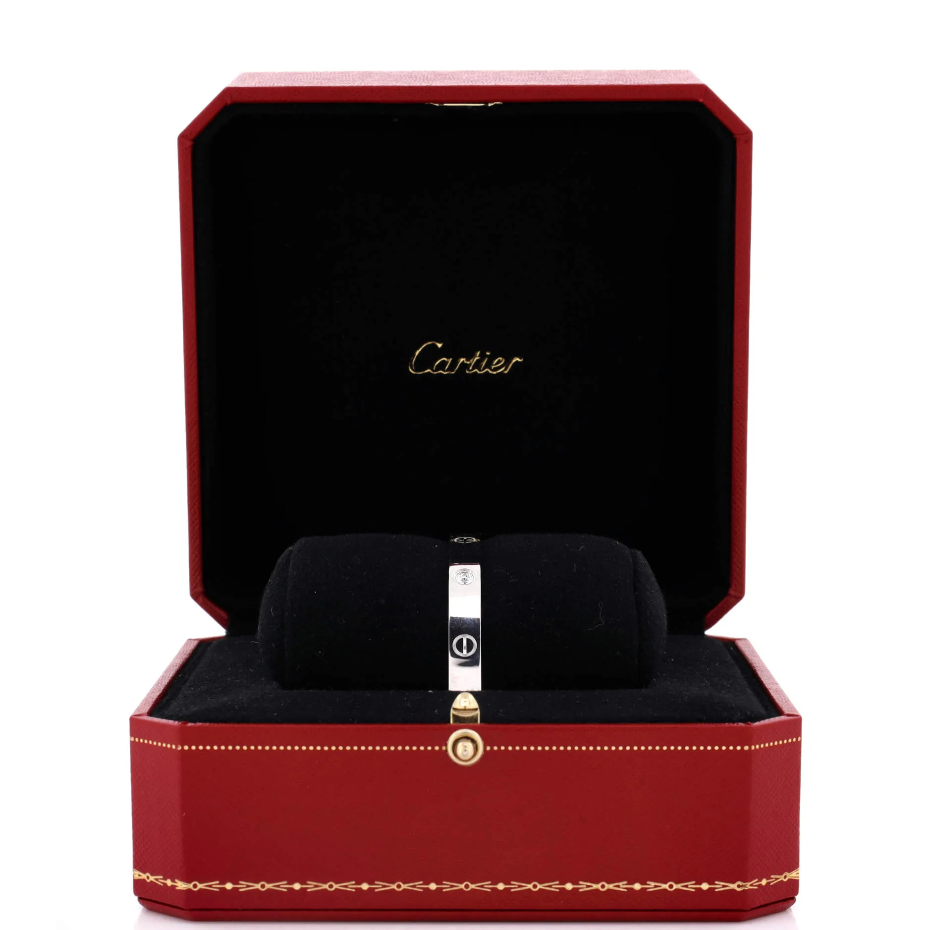 Pre-Loved Cartier Love 1 Diamond Cuff Bracelet 18K White Gold with Diamond sold by Zulily product image thumbnail 2