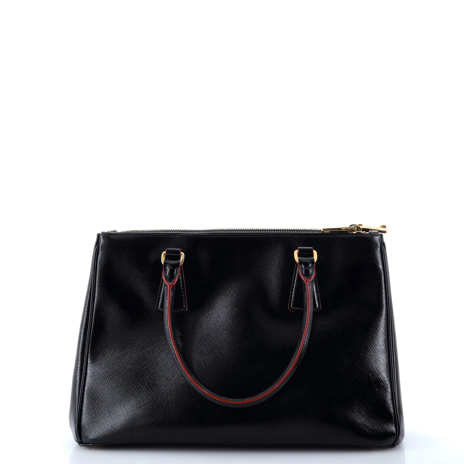Pre-Loved Prada Double Zip Lux Tote Vernice Saffiano Leather Small sold by Zulily product image thumbnail 3