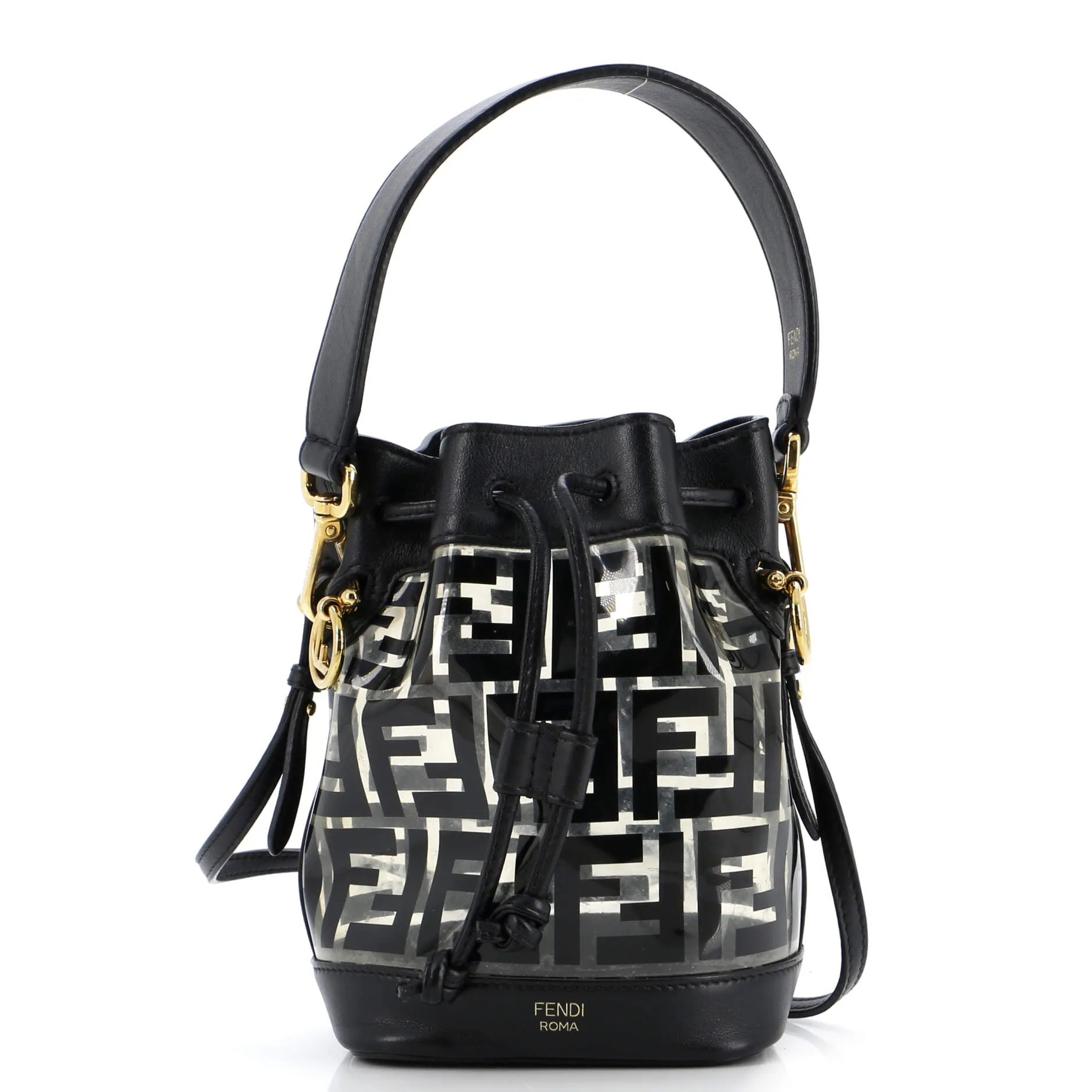 Pre-Loved Fendi Mon Tresor Bucket Bag Zucca PU Mini sold by Zulily