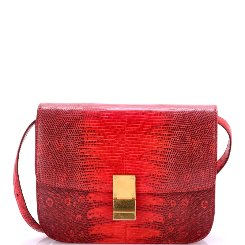 Pre-Loved Celine Classic Box Bag Lizard Medium sold by Zulily