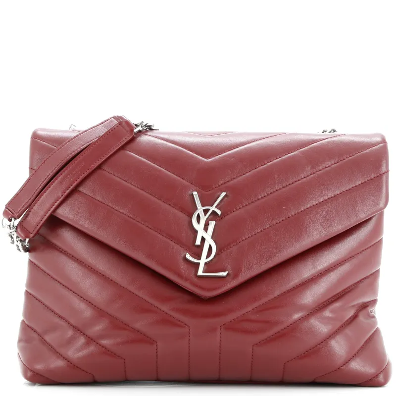 Pre-Loved Saint Laurent Loulou Shoulder Bag Matelasse Chevron Leather Medium sold by Zulily