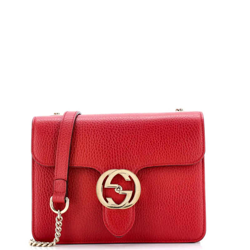 Pre-Loved Gucci Interlocking Shoulder Bag Leather Small sold by Zulily
