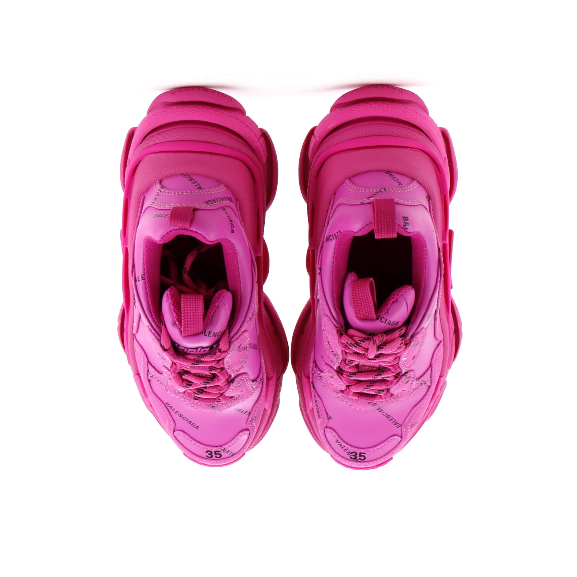 Pre-Loved Balenciaga Women's Allover Logo Triple S Sneakers Printed Technical Fabric and Faux Leather sold by Zulily product image thumbnail 2