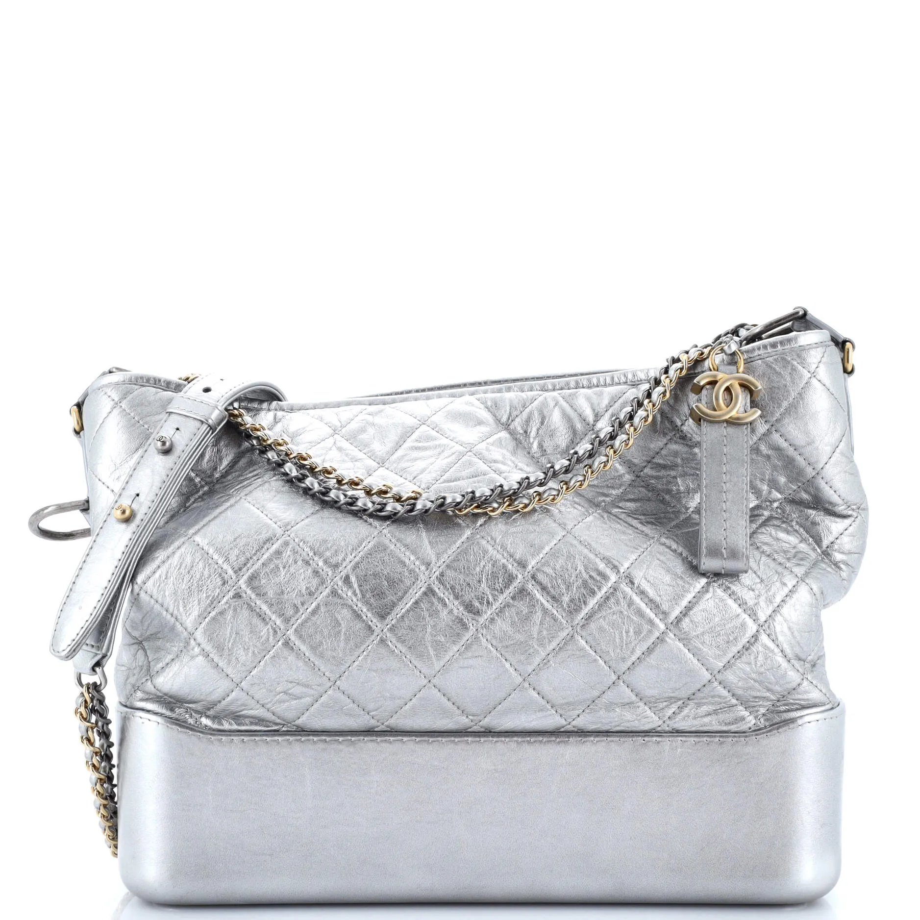 Pre-Loved Chanel Gabrielle Hobo Quilted Metallic Aged Calfskin Large sold by Zulily