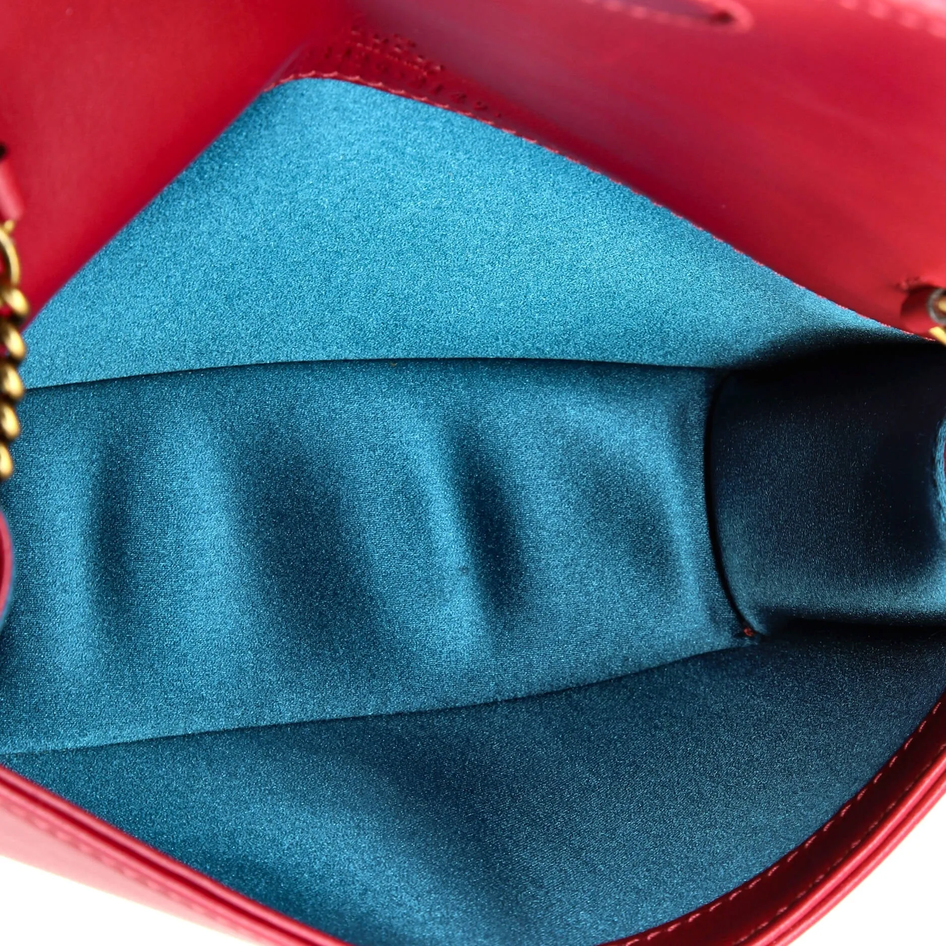 Pre-Loved Gucci GG Marmont Chain Flap Bag Embroidered Matelasse Velvet Mini sold by Zulily product image thumbnail 5