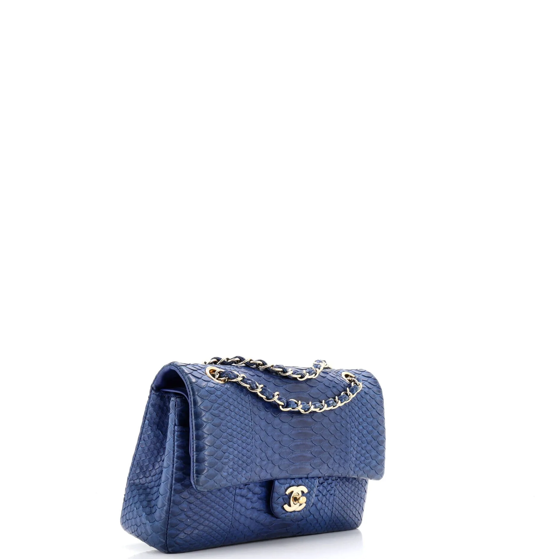 Pre-Loved Chanel Classic Double Flap Bag Python Medium sold by Zulily product image thumbnail 2