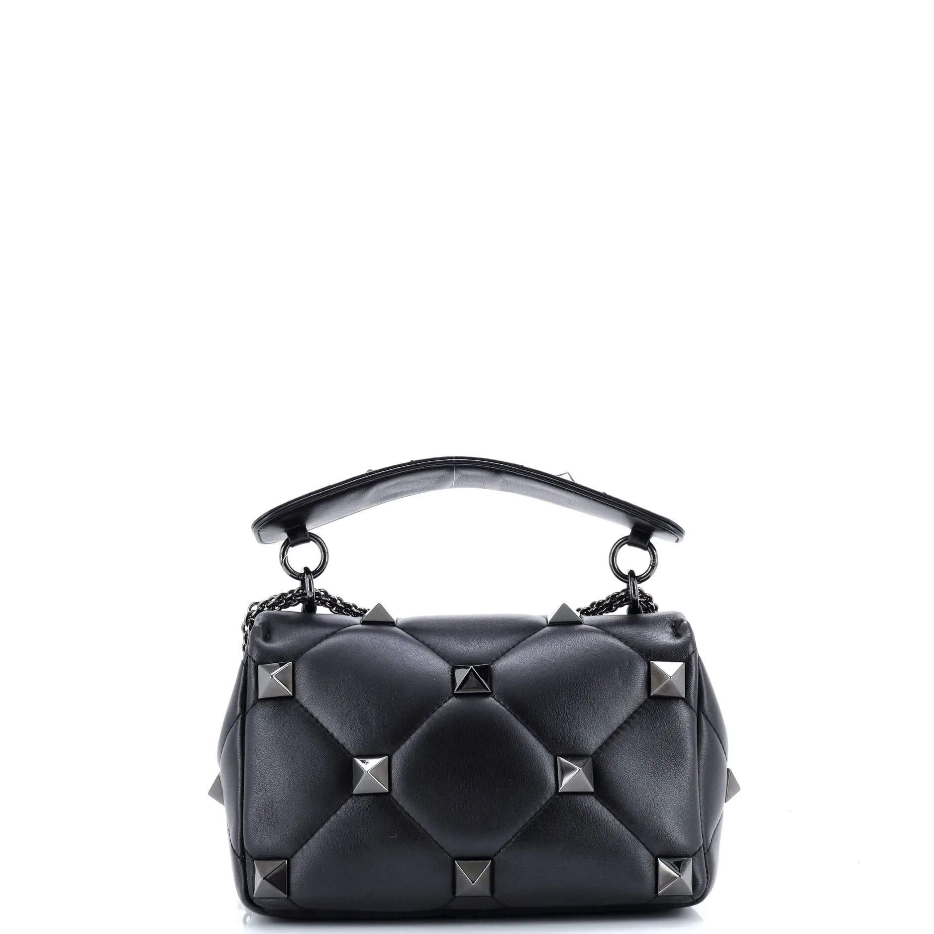Pre-Loved Valentino Roman Stud Flap Bag Quilted Leather Medium sold by Zulily product image thumbnail 3