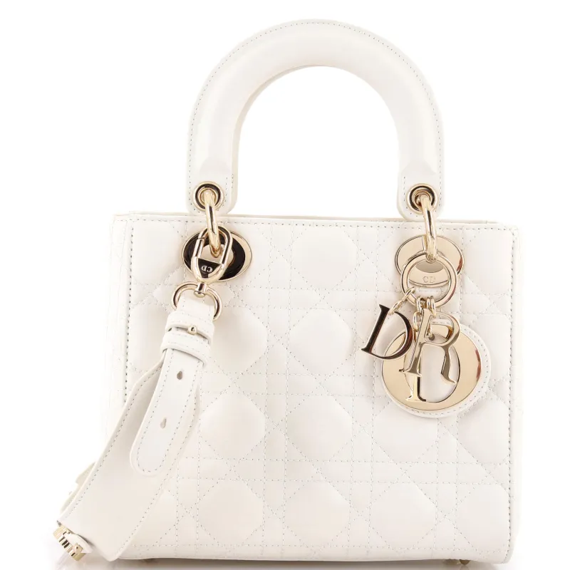Pre-Loved Christian Dior My ABCDior Lady Dior Bag Cannage Quilt Lambskin sold by Zulily