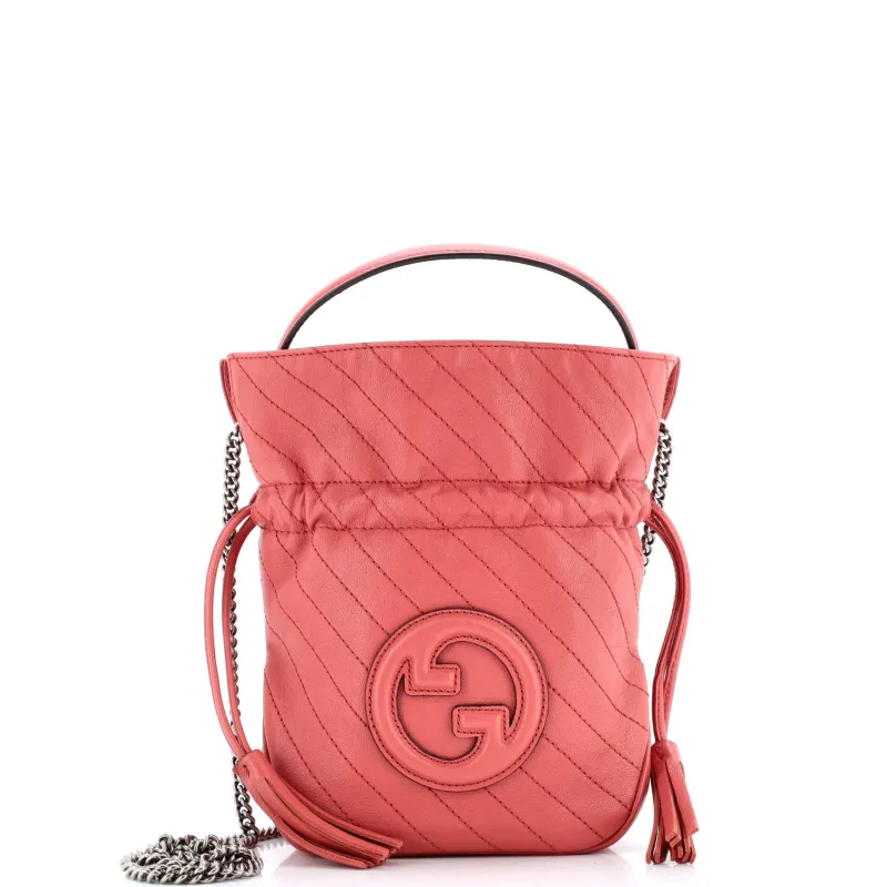 Pre-Loved Gucci Blondie NM Bucket Bag Diagonal Quilted Leather Mini sold by Zulily