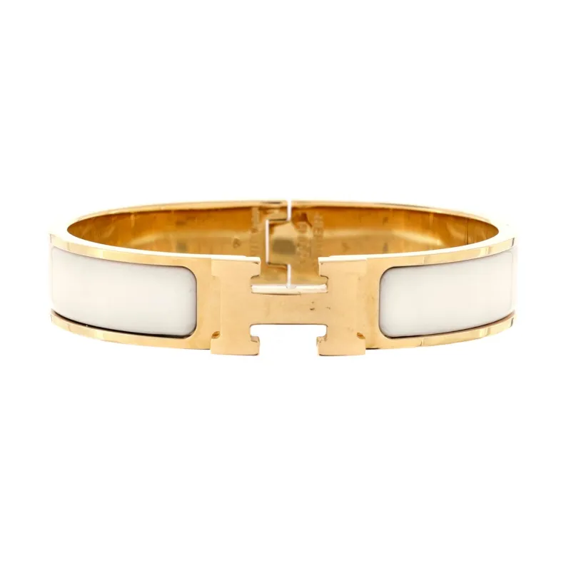 Pre-Loved Hermes Clic H Bracelet Enamel Narrow sold by Zulily