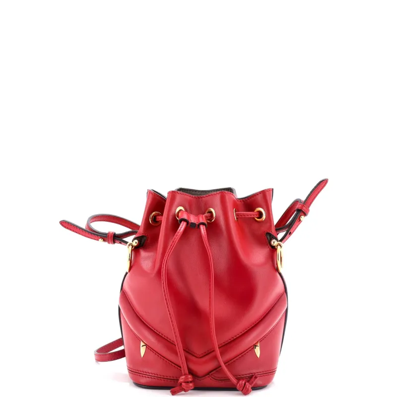 Pre-Loved Fendi Monster Mon Tresor Bucket Bag Leather Mini sold by Zulily